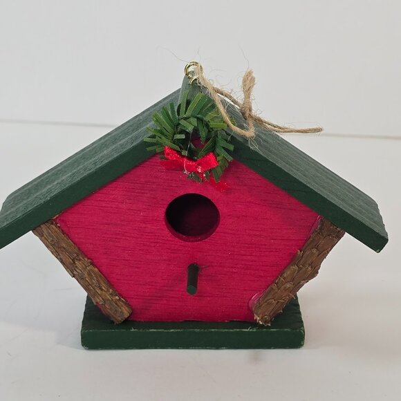 Bird Themed Christmas Ornament Crafts Lot Cardinal Dove Birdhouse Nest Holiday - Picture 5 of 16